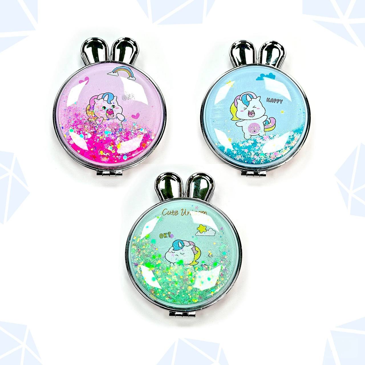 آینه آرایشی آکواریومی طرح اسب تک شاخ