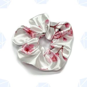 کش مو اسکرانچی ساتن ابریشم طرح گل