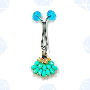گیره روسری مجلسی طرح فیروزه طاووسی
