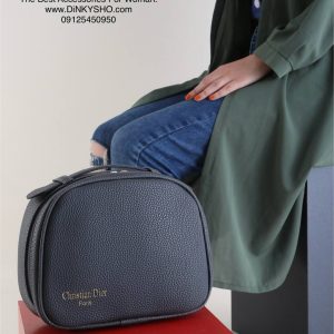 کیف آرایشی صندوقی برند Dior رنگ زغالی