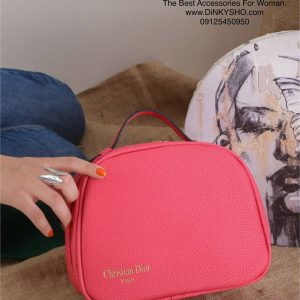 کیف آرایشی صندوقی برند Dior سرخ آبی
