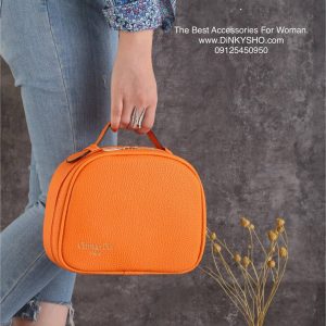 کیف آرایشی صندوقی برند Dior نارنجی