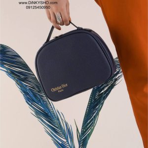 کیف آرایشی صندوقی برند Dior سرمه ای