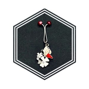 سنجاق روسری طرح گل و پروانه